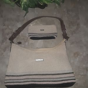 Vintage Rosetti Purse and Matching Wallet color: tan/black/grey